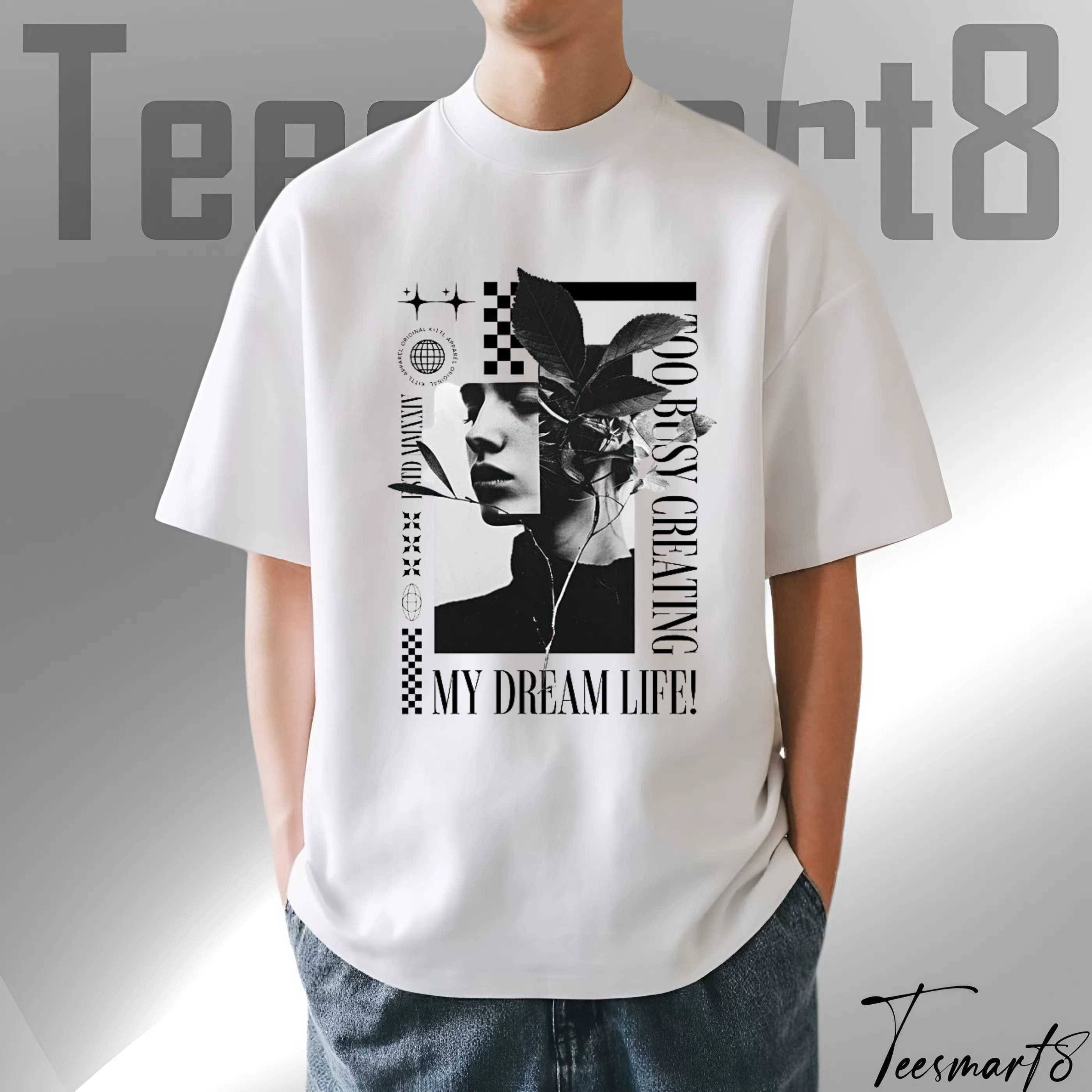 Creative Graphic Oversized T-Shirt – Bold Printed Streetwear Tee